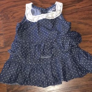 Healthtex Girls Jean Ruffle Layer Top